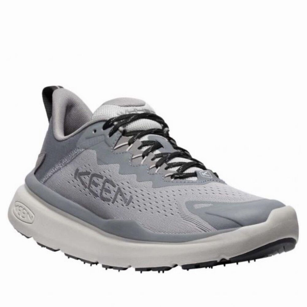 KEEN WK450 Walking Sneaker Shoes Alloy / Steel Grey Men’s 10 Curved Outsole